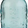 Clayre & Eef 6GL1266BL - Botella de Cristal Decorativa (7 x 13 cm)