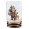 63789 SCHNEEKUGEL WEIHNACHTSMANN Ø 5*9 CM ROT GLAS RUND