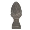 6CE1240 STATUE EGG 33 CM GREY CERAMIC