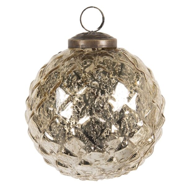 6GL2666 WEIHNACHTSKUGEL Ø 10 CM GOLDFARBIG GLAS RUND WEIHNACHTSBAUM DEKO WEIHNACHTSDEKO