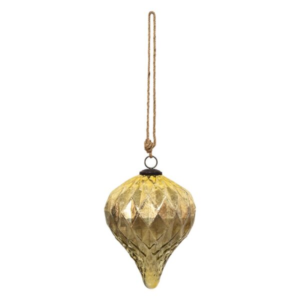 6GL3651 WEIHNACHTSBAUM DEKO Ø 16 CM GOLDFARBIG GLAS WEIHNACHTSDEKO