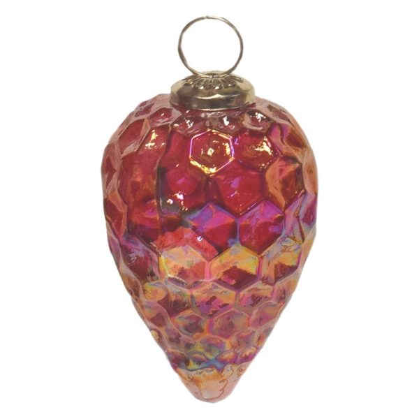 6GL3724 WEIHNACHTSBAUM DEKO Ø 5 CM ROSA GLAS WEIHNACHTSDEKO