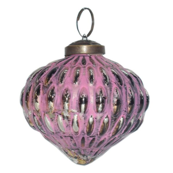 6GL3767 WEIHNACHTSBAUM DEKO Ø 7 CM ROSA GLAS WEIHNACHTSDEKO