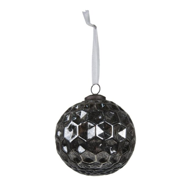 6GL4010 WEIHNACHTSBAUM DEKO Ø 12 CM SCHWARZ GLAS WEIHNACHTSDEKO