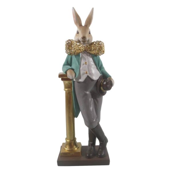 6PR3161 CLAYRE & EEF STATUE RABBIT 15*9*45 CM BROWN GREY